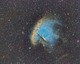 Pac-Man Nebula NGC 281 is known informally as the "Pac-Man Nebula" because of its appearance in optical images. In optical images the "mouth" of the Pac-Man character appears...