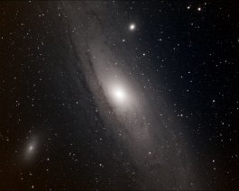 Andromeda Galaxy (M31) A 75-minute total exposure taken with a Tele Vue NP101 and SBIG ST-2000XCM on September 27, 2011.
