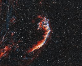 Eastern Veil Nebula Segment of a supernova remnant about 2,600 light-years away in the constellation Cygnus. Acquired from Mattawan, MI on September 21 and 24, 2020. Equipment...
