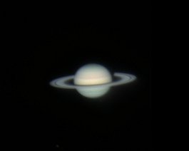 Saturn Imaged with a Lumenera Skynyx 2-1 and colored filters on May 12, 2008.