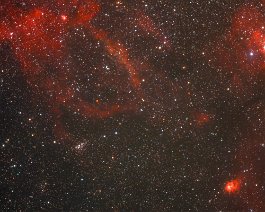 Lobster Claw Nebula The Lobster Claw Nebula (Sharpless 157) dominates the upper left of this image. The Bubble Nebula (NGC 7635) is on the upper right. All this nebulosity is found...