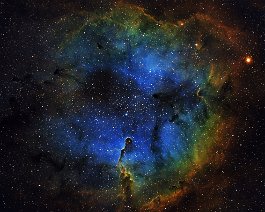 Elephant Trunk Nebula IC 1396 is an emission nebula located 2,400 light-years away in the constellation Cepheus, the King. The Elephant’s Trunk itself stretches over 20 light-years....