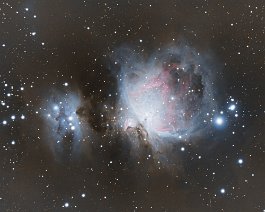Orion Nebula (M42) Famed emission nebula located in Orion's sword about 1,344 light-years distant. Acquired from my Bortle 5 driveway in Mattawan, MI on December 22, 2019....